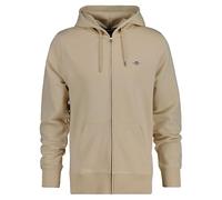 GANT Herren Sweatjacke - REGULAR SHIELD FULL ZIP HOODIE, Kapuze, Baumwoll-Mix Beige (Dry Sand) 4XL