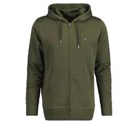 GANT Herren Sweatjacke - REGULAR SHIELD FULL ZIP HOODIE, Kapuze, Baumwoll-Mix Grün (Moss Green) 5XL