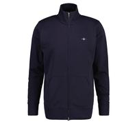 GANT Herren Sweatjacke - REGULAR SHIELD FULL ZIP SWEAT, Reißverschluss, Stehkragen Blau S