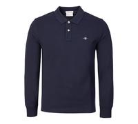 GANT Langarm-Poloshirt REG Shield LS Pique Rugger Klassisches Evening Blue L