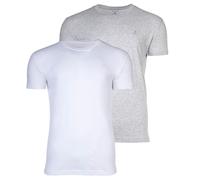 GANT Herren T-Shirt, 2er Pack - Rundhals, Crew Neck, kurzarm, Baumwolle Grau/Weiß / 2XL XXL Grau