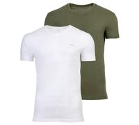 GANT Herren T-Shirt, 2er Pack - V-NECK T-SHIRT 2-PACK, V-Ausschnitt, kurzarm, Cotton Grün (Dry Herb) L