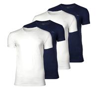 GANT Herren T-Shirt, 4er Pack - C-NECK T-SHIRT 4-PACK, Rundhals, kurzarm, Cotton Marineblau/Weiß L
