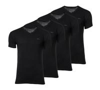 GANT Herren T-Shirt, 4er Pack - V-NECK T-SHIRT 4-PACK, V-Ausschnitt, kurzarm, Cotton 3XL Schwarz