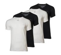 GANT Herren T-Shirt, 4er Pack - V-NECK T-SHIRT 4-PACK, V-Ausschnitt, kurzarm, Cotton Schwarz/Weiß 3XL