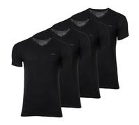 GANT Herren T-Shirt, 4er Pack - V-NECK T-SHIRT 4-PACK, V-Ausschnitt, kurzarm, Cotton Schwarz XL