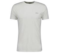 GANT Herren T-Shirt - CONTRAST LOGO, Rundhals, kurzarm, Baumwolle, Logo-Stickerei XXXXL Weiß