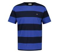 GANT Herren T-Shirt gestreift - BAR STRIPE T-SHIRT, Rundhals, Kurzarm, Baumwolle 5XL Blau
