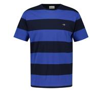 GANT Herren T-Shirt gestreift - BAR STRIPE T-SHIRT, Rundhals, Kurzarm, Baumwolle Blau 5XL