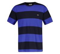 GANT Herren T-Shirt gestreift - BAR STRIPE T-SHIRT, Rundhals, Kurzarm, Baumwolle Blau (Royal) 2XL
