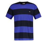 GANT Herren T-Shirt gestreift - BAR STRIPE T-SHIRT, Rundhals, Kurzarm, Baumwolle M Blau