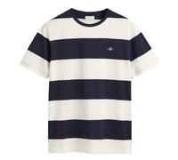 GANT Herren T-Shirt gestreift - BAR STRIPE T-SHIRT, Rundhals, Kurzarm, Baumwolle XL Weiß