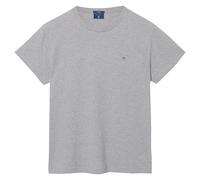 GANT Herren T-Shirt kurzarm - Original T-Shirt, Rundhals, Baumwolle Hellgrau meliert S (Small)