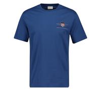 GANT Herren T-Shirt - REG ARCHIVE SHIELD EMB, Rundhals, kurzarm, Stickerei Blau (Vintage) / M M Blau
