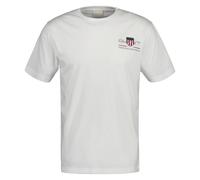 GANT Herren T-Shirt - REG ARCHIVE SHIELD EMB, Rundhals, kurzarm, Stickerei Weiß 5XL