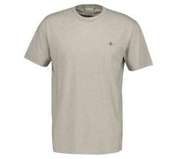 T-Shirt GANT "T-Shirt Reg Shield 1er Pack", Herren, Gr. XXL, beige (beige (seed melange)), Obermaterial: 100% Baumwolle CO., Shirts T-Shirt (29599543-XXL) beige (seed melange)