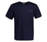 GANT Herren T-Shirt Reg Shield – Regular Fit, Kurzarm, Rundhals, Baumwolle – Evening Blue XXL