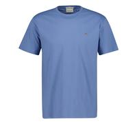 Gant T-Shirt Herren Regular Fit Kurzarm Rundhals Baumwolle blau, M