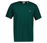 GANT Herren T-Shirt - REGULAR SHIELD, Rundhals, kurzarm, Baumwolle, Stickerei Dunkelgrün / 3XL 3XL Grün