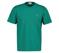 GANT Herren T-Shirt - REGULAR SHIELD, Rundhals, kurzarm, Baumwolle, Stickerei Grün (Botanical Hue) / M M Grün