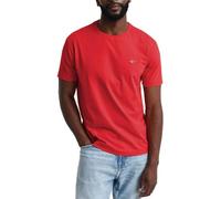 GANT Herren T-Shirt - REGULAR SHIELD, Rundhals, kurzarm, Baumwolle, Stickerei XXL Rot