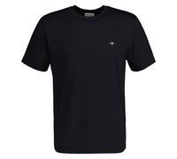 GANT Herren T-Shirt - REGULAR SHIELD, Rundhals, kurzarm, Baumwolle, Stickerei Schwarz 5XL
