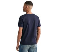 GANT Herren T-Shirt V-Neck, Slim Fit - SLIM SHIELD V-NECK T-SHIRT, Kurzarm, Cotton Dunkelblau / 4XL XXXXL Blau