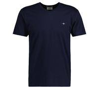 Gant Herren Slim Shield V-Neck T-Shirt T Shirt, Evening Blue, L EU