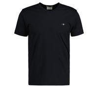 Gant Herren Slim Shield V-Neck T-Shirt T Shirt, Schwarz, L EU