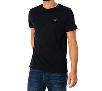 GANT Herren The ORIGINAL SOLID T-Shirt, Schwarz (Black 5), Large (Herstellergröße: L)