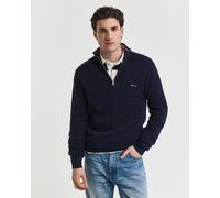 GANT Herren Troyer aus Baumwoll-Piqué (L) EVENING Blau