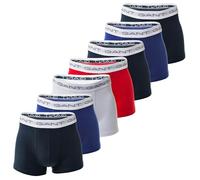 GANT Herren Boxershorts, 7er Pack - Trunk 7-Pack, Cotton Stretch, einfarbig Blau/Weiß/Rot / XL XL Mehrfarbig