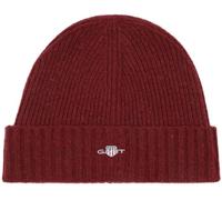 Gant Herren Unisex. Shield Wool Beanie-Mütze, PLUMPED RED, Einheitsgröße EU