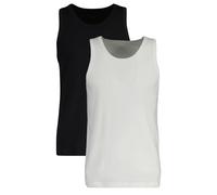 GANT Herren Unterhemd, 2er Pack - TANK TOP, Rundhals-Shirt, ärmellos, Stretch Cotton Schwarz/Weiß / L L Weiß