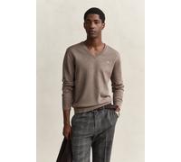 GANT Herren V-Neck Pullover aus Baumwolle (4XL) DK HAZELNUT MELANGE