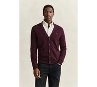GANT Herren V-Neck Strickjacke aus Lambswool (XL) DARKENED WINE