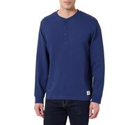 GANT Herren Waffle LS Henley T-Shirt, Blau, L