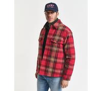 GANT Herren Wattierte Relaxed Fit Hemdjacke mit Karomuster (XL) CHERRY Rot