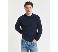 GANT Neps Wool Crew Neck Evening Blue Blau L