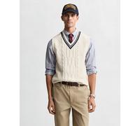 GANT Herren Zopfstrick Pullunder (4XL) CREAM