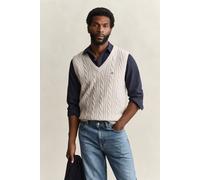 GANT Herren Zopfstrick Pullunder aus Lambswool (XXXL) CLAY BEIGE