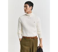 GANT Herren Zopfstrick Rollkragenpullover aus Baumwolle (XL) CREAM