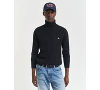 GANT Herren Zopfstrick Rollkragenpullover aus Baumwolle (XXXL) Schwarz
