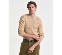GANT Herren Cotton Cable C-Neck Pullover, Khaki Mel, 4XL
