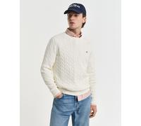 GANT Regular Fit Pullover ecru, Einfarbig