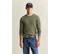 GANT Cotton Cable Crew Neck Pullover Dry Herb Green Grün XL