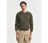 GANT Herren Zopfstrick Rundhalspullover aus Baumwolle (XL)