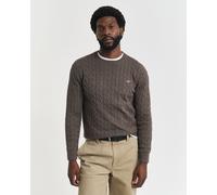 GANT Herren Zopfstrick Rundhalspullover aus Baumwolle (XXL) SEAWOOD MELANGE