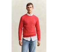 GANT - Zopfstrick Rundhalspullover aus Baumwolle rose red - Gr. - XXXL