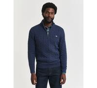 GANT Herren Zopfstrick Troyer aus Baumwolle (4XL) DK JEANSBlau MELANGE